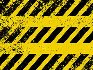 Image showing A grungy and worn hazard stripes texture. EPS 8