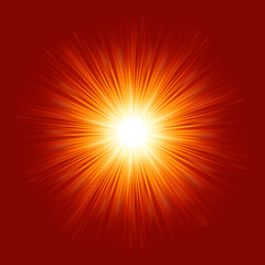 Image showing Star burst red and yellow fire. EPS 8