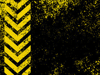 Image showing A grungy and worn hazard stripes texture. EPS 8