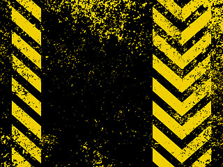 Image showing A grungy and worn hazard stripes texture. EPS 8