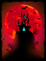 Image showing Scary halloween vector with magical abbey. EPS 8