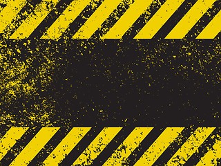 Image showing A grungy and worn hazard stripes texture. EPS 8