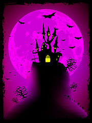 Image showing Scary halloween vector with magical abbey. EPS 8