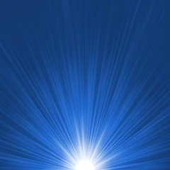 Image showing Star burst blue and white flare. EPS 8