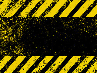 Image showing A grungy and worn hazard stripes texture. EPS 8