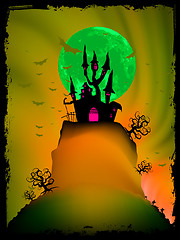 Image showing Halloween image with old mansion. EPS 8