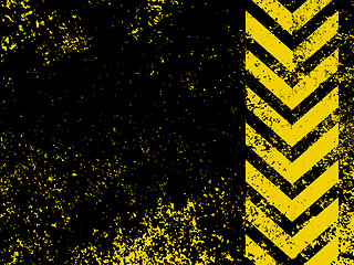 Image showing A grungy and worn hazard stripes texture. EPS 8