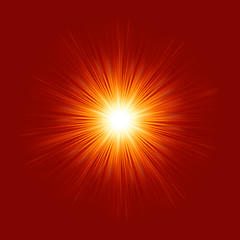 Image showing Star burst red and yellow fire. EPS 8