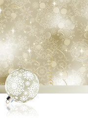 Image showing Elegant christmas background with baubles. EPS 8