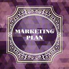 Image showing Marketing Plan Concept. Vintage design.