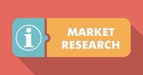 Image showing Market Research on Scarlet in Flat Design.