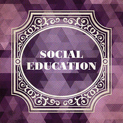 Image showing Social Education Concept. Vintage design.