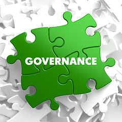 Image showing Governance - Concept on Green Puzzle.