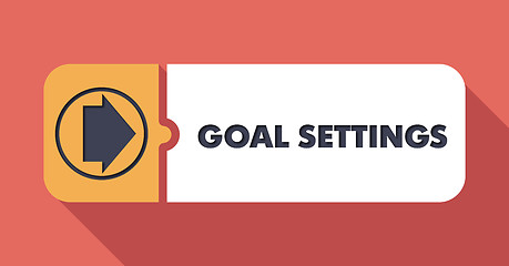 Image showing Goal Settings on Scarlet in Flat Design.