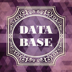 Image showing Data Base Concept. Vintage design.