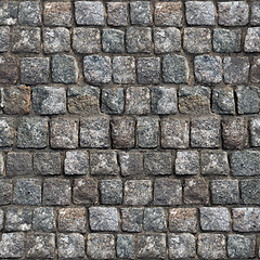 Image showing Gray Old Stone Road Surface -Seamless Texture.