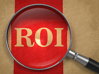 Image showing ROI - Magnifying Glass on Old Paper.