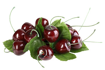 Image showing Heap of artificial cherries