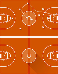 Image showing Vector illustration of strategy of a basketball game