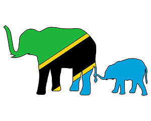 Image showing Tanzania elephants