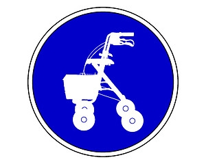 Image showing Walking frame permitted