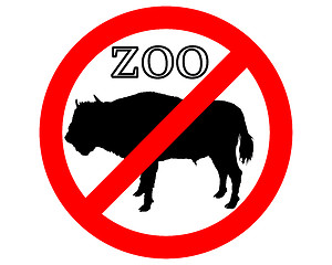 Image showing Bison in zoo prohibited