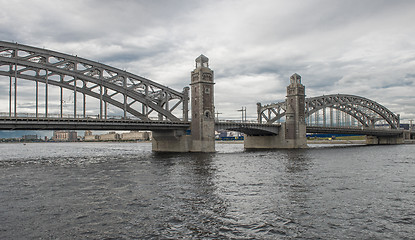 Image showing Bolsheokhtinsky Bridge in Sankt Petersburg