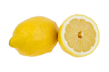 Image showing Lemons on a white background. Fruit isolated