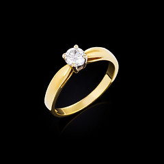 Image showing Engagement ring with diamond