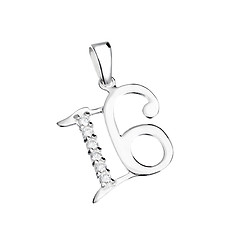 Image showing Silver pendant with the number 16