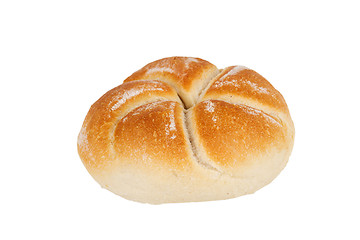 Image showing One roll bread isolated on white background