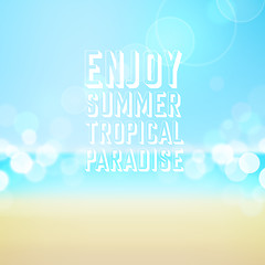 Image showing Summer holiday tropical beach background