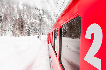 Image showing Train in the snow