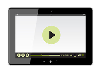 Image showing tablet design with web player