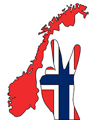 Image showing Norwegian hand signal