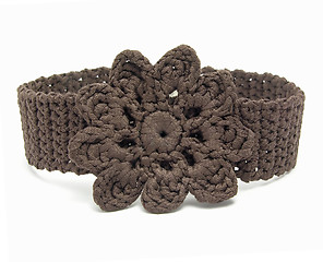 Image showing Handworked crocheted collar 