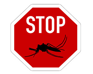 Image showing Stop sign for mosquitos