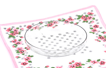 Image showing Bowl of glass on cloth