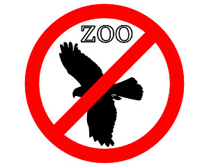 Image showing Raptor in zoo prohibited