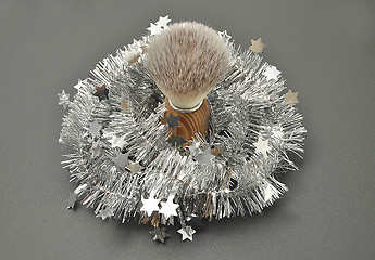 Image showing Detailed and colorful image of shaving brush as christmas gift