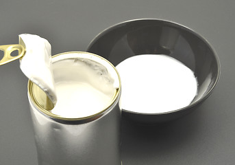 Image showing Detailed and colorful image of tin can with coconut milk