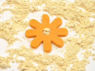 Image showing Soy meal and felt decoration
