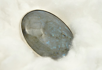 Image showing Labradorite mineral on cotton