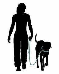 Image showing Dog training (Obedience): Command: Go at the leash!