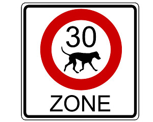 Image showing Traffic sign for dogs