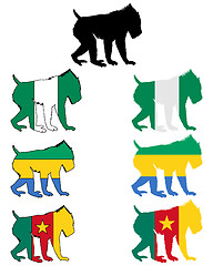 Image showing Mandrill flags