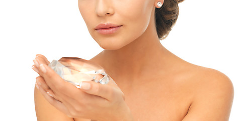 Image showing woman showing big diamond