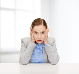 Image showing stressed businesswoman