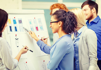 Image showing designers choosing clothes designes at office