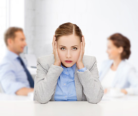 Image showing stressed businesswoman